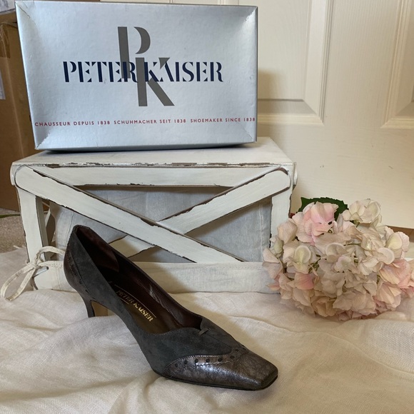 Peter Kaiser Suede Grey Heels - Picture 2 of 8